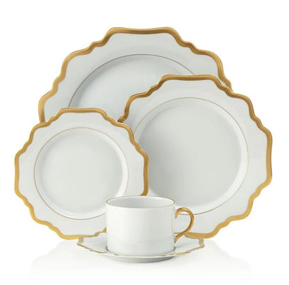 Antique - White & Gold - Dinner Plate 10.5"