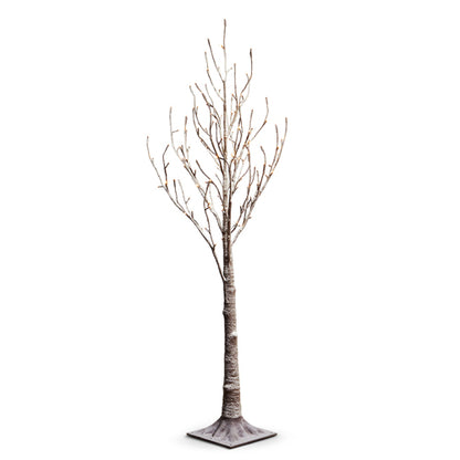 RZI Snowy Tree with Warm White Led Lights 4.5'