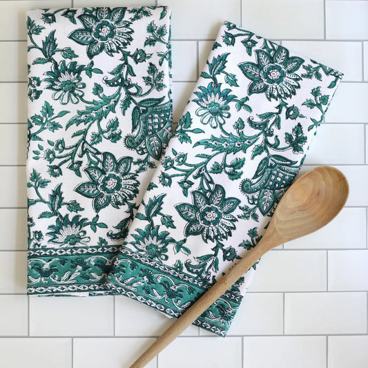 P&R Tea Towel - Gayatri - Peacock