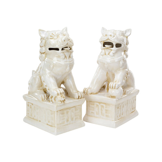 KVD Fu Dog Ceramic Bookends 17" - Set/2