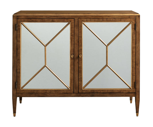PTE Two Door Cabinet with Antique Mirror Door Panels 48x19.5x40.5