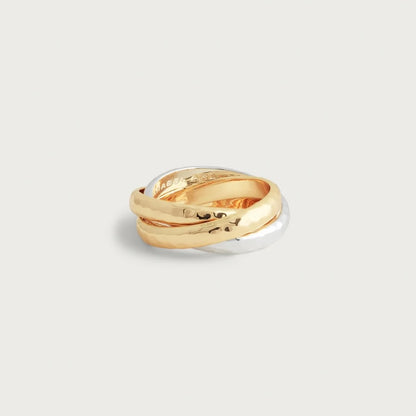 Farrier - Mixed Metal Triple Band Ring