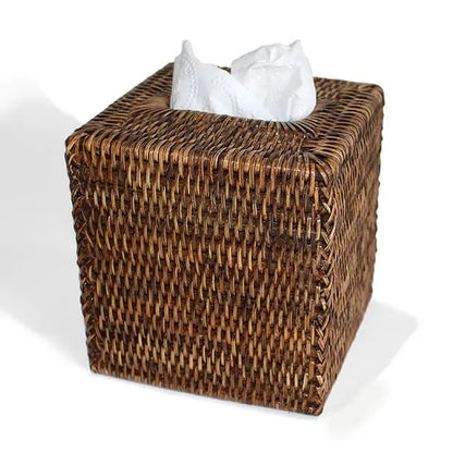 Square Tissue Box - Antique Brown