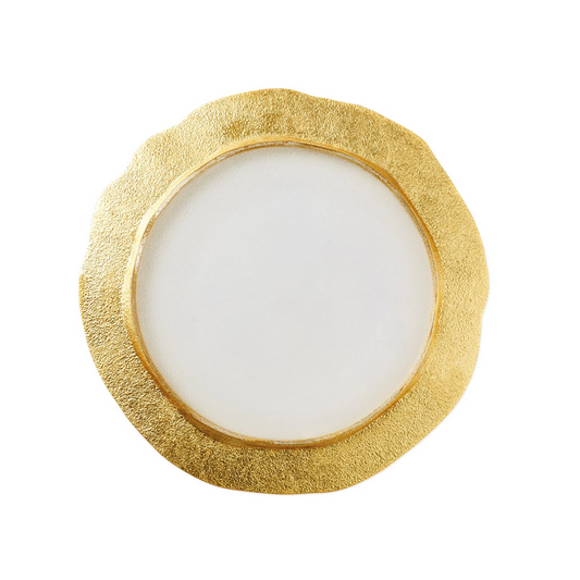VTR Rufolo Glass - Gold Organic Salad Plate 8.5"