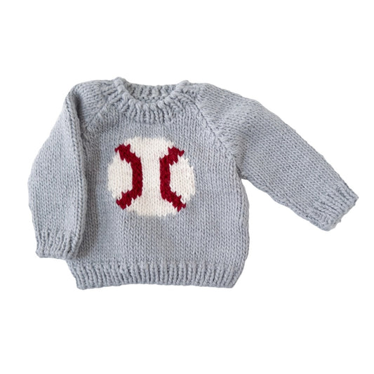Grey Baseball Sweater -