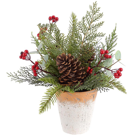 ASF 15" Berry/Pine Cone/Pine in Pot