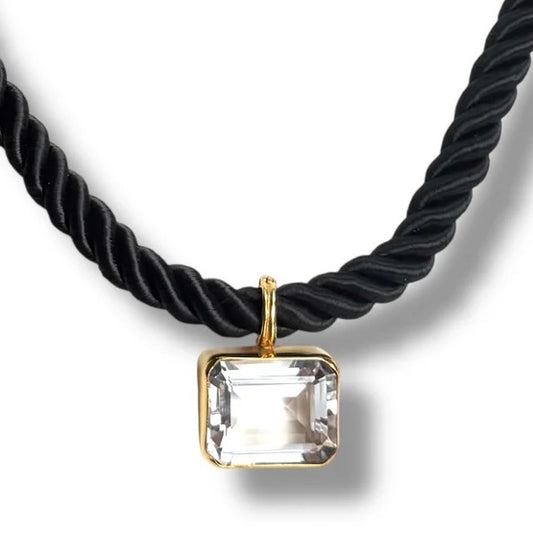 DMD P Emerald Cut Enhancer - Clear Quartz