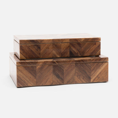 Jada Banana Bark Inlay Boxes - Set of 2