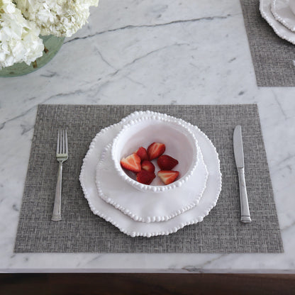 Vida - Indoor/Outdoor Woven Rectangle Placemat - Charcoal - Set/4