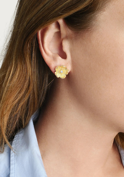 Wildflowers - Gold Stud Earrings