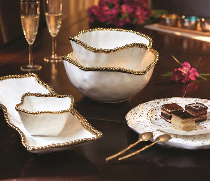 PPB Golden Salerno - Large Round Salad Bowl (1721WG)
