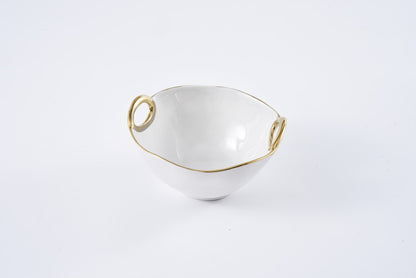 PPB Golden Handles - Medium Round Bowl (2700WG)