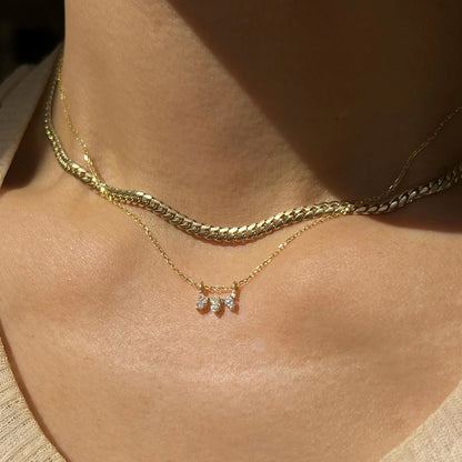 JKD N - Diamond Waltz Necklace; 14kt YG