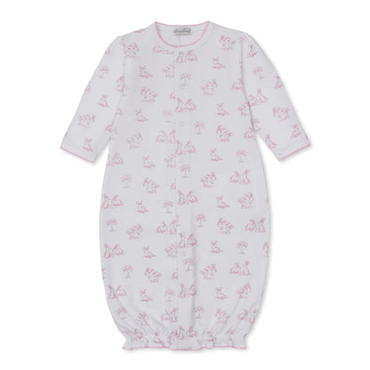 Springtime Bunny Fun - Convertible Gown - Pink - NB