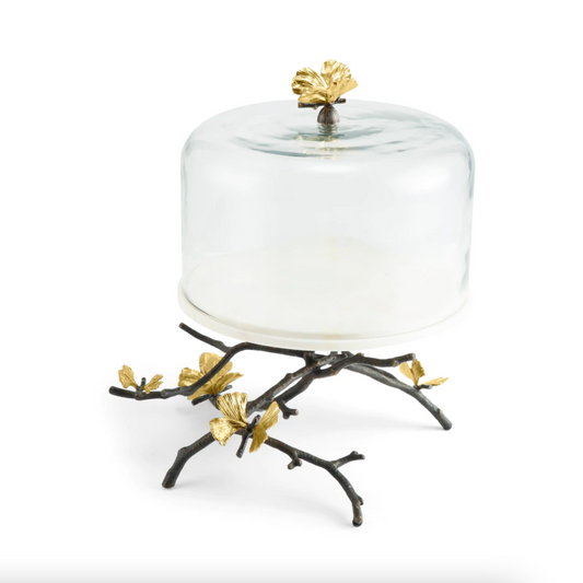 MAR Butterfly Ginkgo - Cake Stand with Dome (175886)