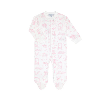 Lone Star Toile - Zipper Footie -