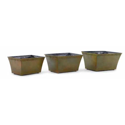 Rectangle Braided Edge Tin Container - Large 11"