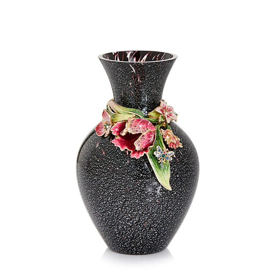 Enameled Lilia Tulip Vase 9.25"