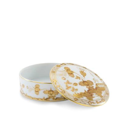 Tesori Collection - Aurum - Large Round Trinket Box 5.2"