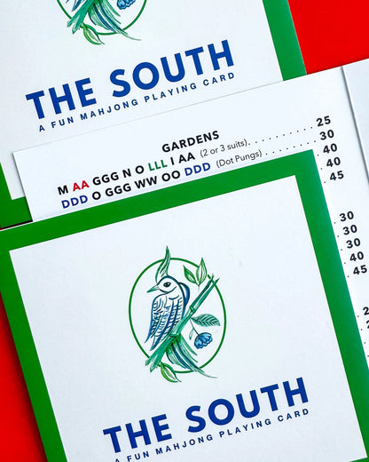 MAH The South: A Fun Mahjong Playing Card (Set of 4)