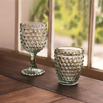 Hobnail - Moss Green - All Purpose Goblet