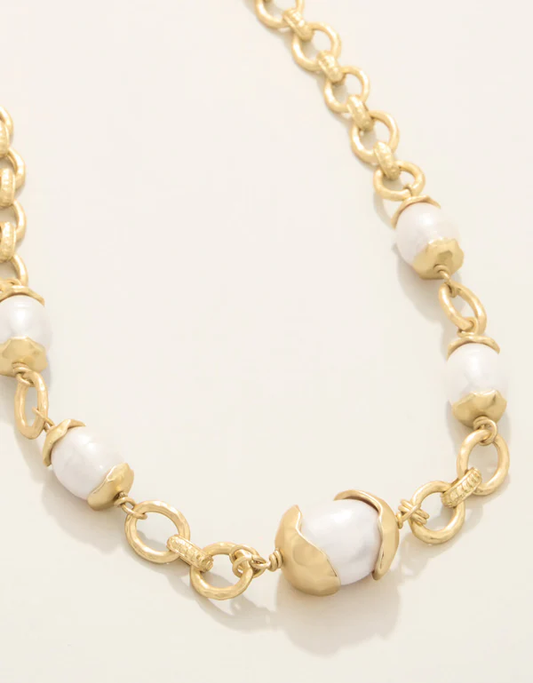 SPT N Karina Pearl Chain Necklace - 18"