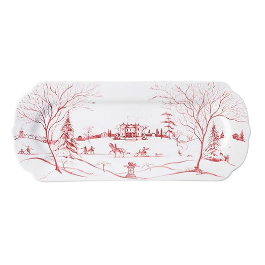 Country Estate - Winter Frolic - Ruby - Hostess Tray 15"
