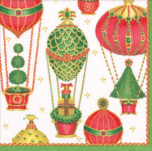 Christmas In The Air Cocktail Napkin 20pk