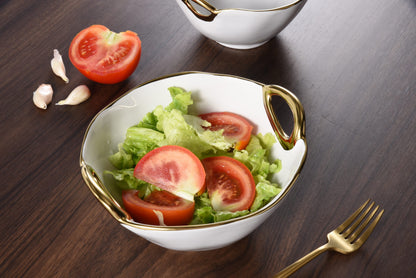 PPB Golden Handles - Medium Round Bowl (2700WG)