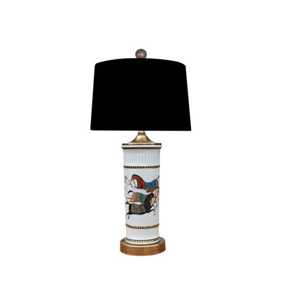Horses Vase Lamp 23"