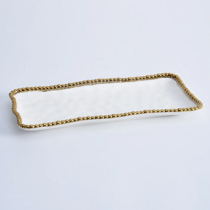 PPB Golden Salerno - Medium Rectangle Tray (2423WG)