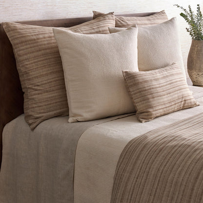 Savannah Coverlet & 3 Euro Sham Set - Ecru - King 110"x97"