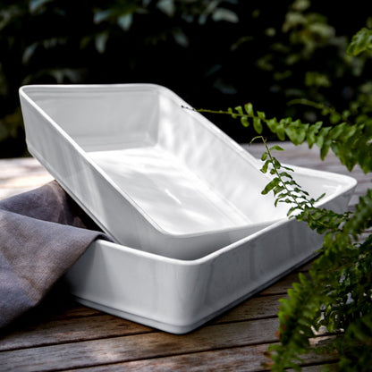 Friso - White - Rectangle Baker 8"