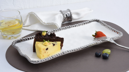 PPB Silver Salerno - Medium Rectangle Tray (2432W)