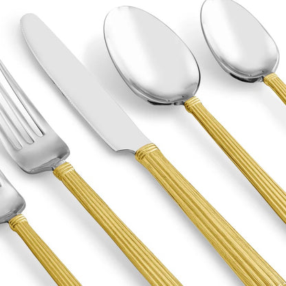 Wheat - Gold Five Piece Flatware Setting