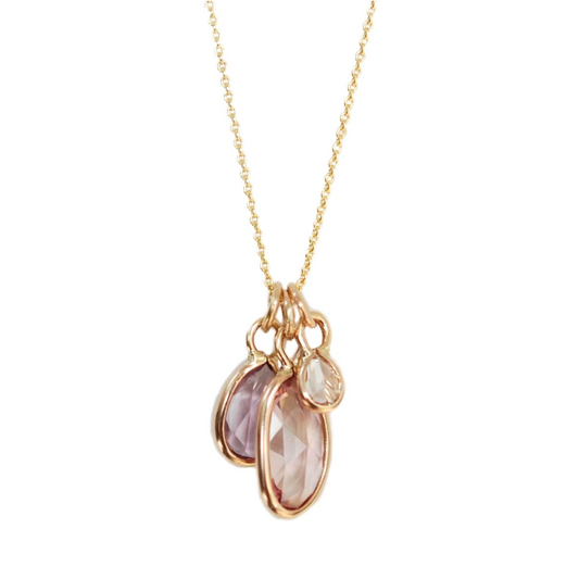 MRJ N - No. 352 Blush Sapphires & Diamond Necklace