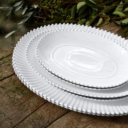 Pearl - White - Large Oval Platter 20"