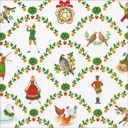 On The Twelfth Day Luncheon Napkin 12pk