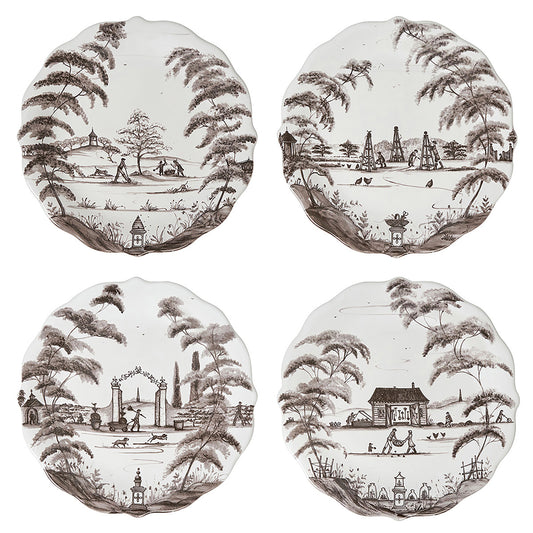 JLK Country Estate - Flint Grey - Party Plate Set/4