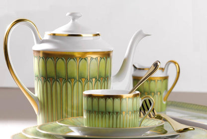 Arcades - Green & Gold - Tea Saucer