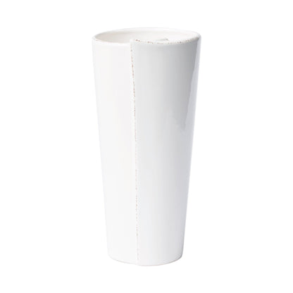 Lastra - White - Large Conic Vase 11"
