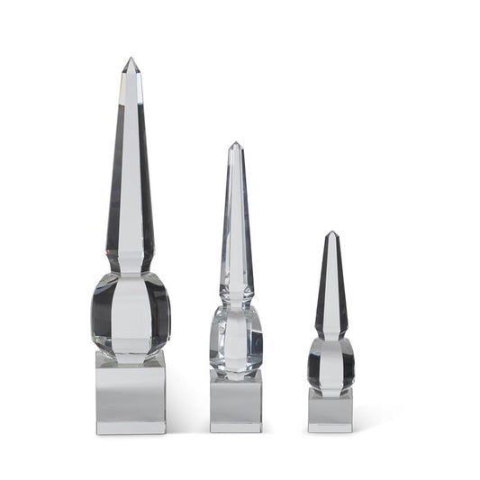 Clear Crystal Glass Finial - Large