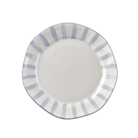Azores - Blue Lagoon - Striped Salad Plate 8.5"