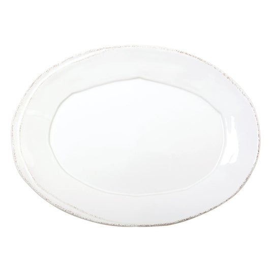 VTR Lastra - White - Small Oval Platter 13.5"