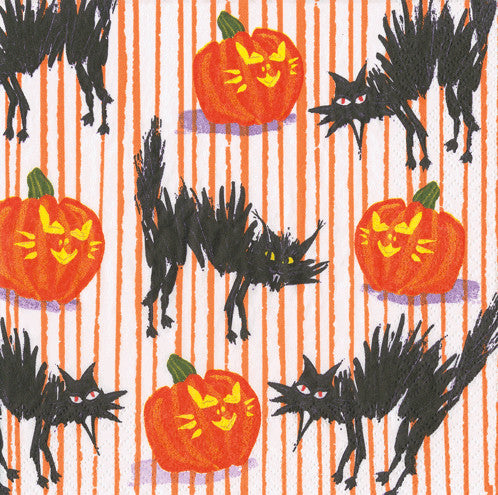 Halloween Cats Cocktail Napkin 20pk