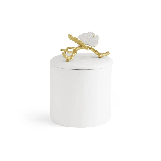 MAR Butterfly Ginkgo Gold Porcelain Canister - X-Small