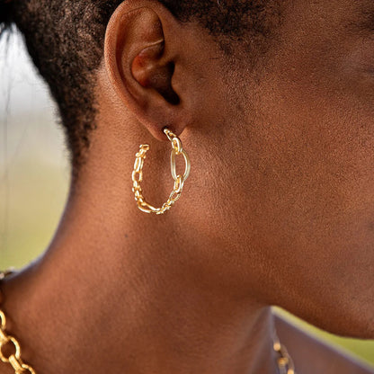 CDW E Monique - Chain Hoops in Gold