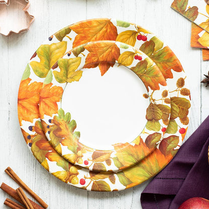 Autumn Leaves II Paper Dinner Plates - 8ct