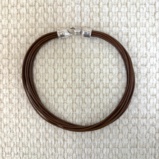 Saddle Leather Multi Strand Necklace (Retired)