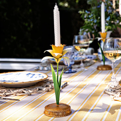 Meadow Walk - Daffodil - Candlestick 9"